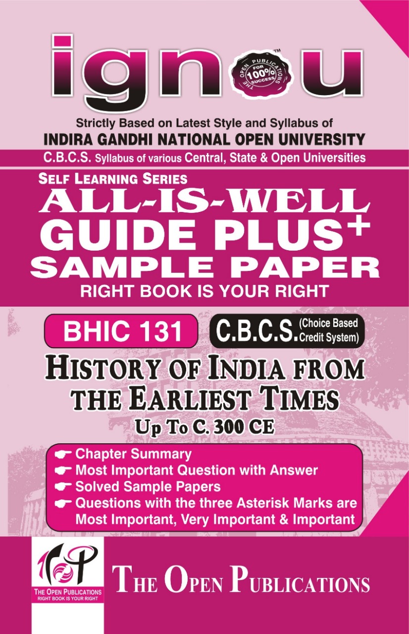 BHIC 131 History of India From The Earliest Times Up to C.300 CE